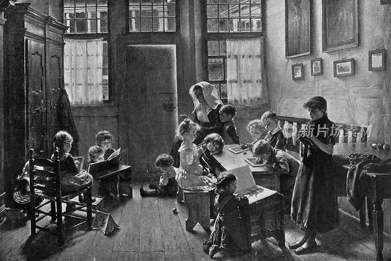 幼儿园，克劳斯・迈耶绘画- 19世纪